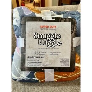 Hoodie Blanket - Snuggle Huggle - Oversized Design - Reversible - Large Pocket